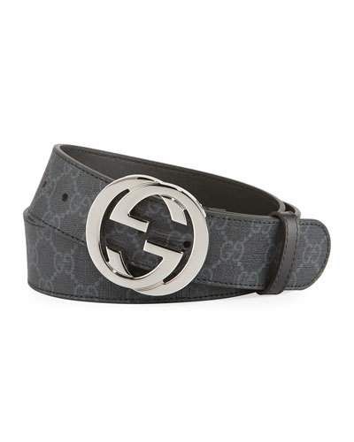 GUCCI GG SUPREME BELT WITH G BUCKLE. #gucci # Goyard Belt, Mens Gucci Belt, Louis Vuitton Jeans, Gucci Mens, Mens Belt, Gucci Brand, Luxury Belts, Men's Belts, Mens Fashion Smart