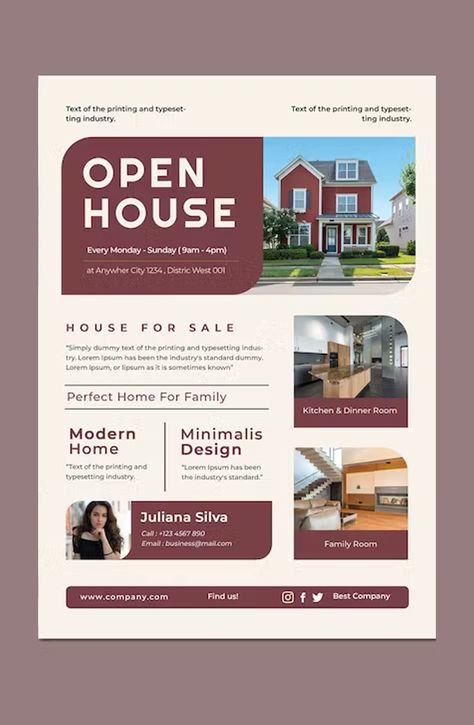 House For Sale Flyer Template PSD House Sale Poster Design, House Sale Poster, Open House Flyer, Inmobiliaria Ideas, Promo Flyer, Real Estate Marketing Design, Flyer Design Layout, Flyer Design Inspiration, Flyer Poster