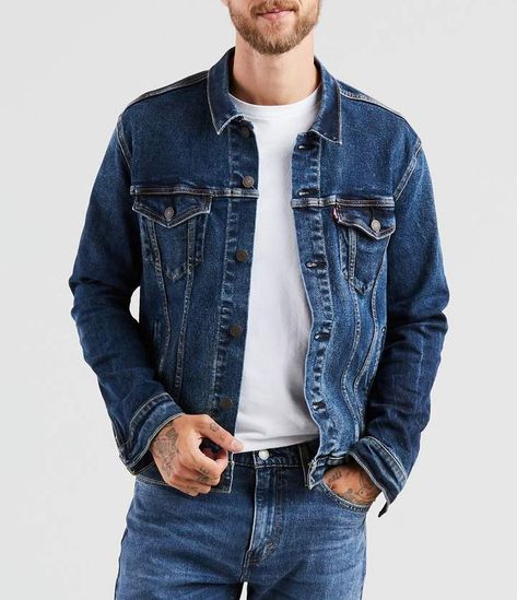 Levi's Big & Tall Denim Trucker Jacket Trucker Jacket Men, Shorts Adidas, Denim Trucker Jacket, Levis Jacket, Mens Fashion Summer, Trucker Jacket, Jackets Online, Mens Big And Tall, Big And Tall