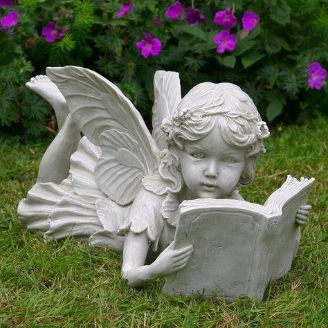 Garden Ornaments And Statues - Foter Angel Garden, Angel Readings, Fairy Statues, Yard Ornaments, House Items, Angel Sculpture, Garden Angels, Fairy Artwork, Angel Statues