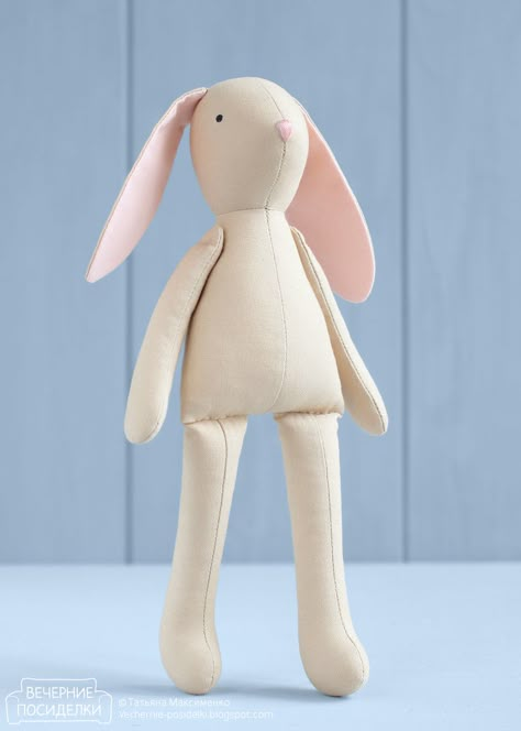 Bunny With Floppy Ears, Animal Rag Doll, Doll Patterns Free Sewing, Bunny Sewing Pattern, Bunny Sewing, Large Bunny, Teddy Bear Sewing Pattern, Doll Patterns Free, Rag Doll Pattern