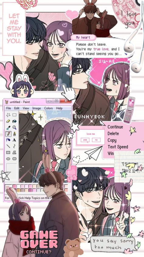 Operation: True Love!! I was reluctant to read it (for no reason) but I ended up adoring this comic, highly recommend <3 (also my post hit 100!)#operationtruelove #love #comic #webtoon #otl #pink #y2k Love Comic, Operation True Love, Pink Y2k, Love Wallpaper, True Love, To Read, Anime, Pink