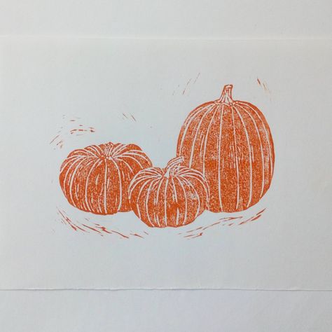 Carved Pumpkin Drawing, Pumpkin Lino Print, Pumpkin Linocut, Autumn Linocut, Halloween Linocut, Pumpkin Drawing, Pumpkin Illustration, Lino Cut, Beautiful Prints