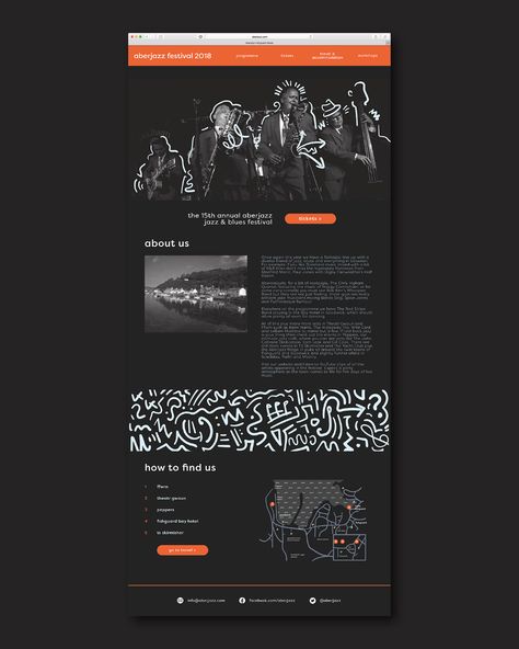 Aberjazz Festival 2018 on Behance Outdoor Advertising Mockup, Band Website, Graphic Design Website, Event Website, Tattoo Paper, Blues Festival, Sketch App, Portfolio Web Design, Press Kit