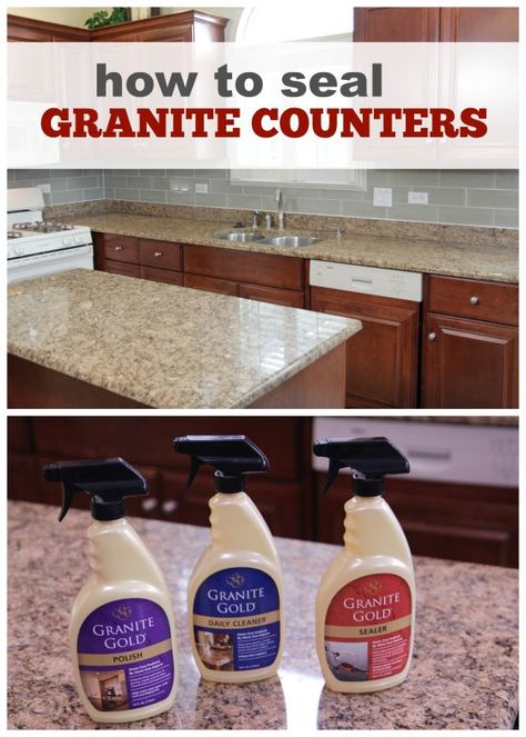 Seal Granite Countertops, Clean Granite Countertops, Homemade Granite Cleaner, Cleaning Granite, Granite Sealer, Smelly Bathroom, Cleaning Granite Countertops, Granite Cleaner, Diy Cleaner