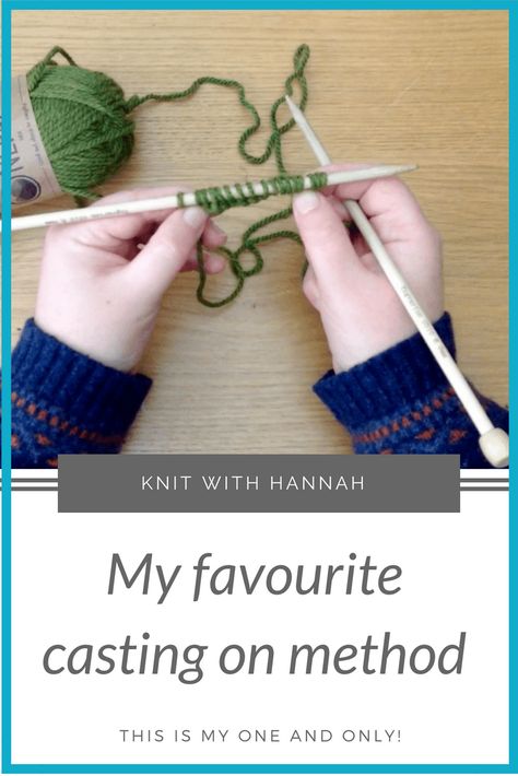 My Favourite Casting On Method - Knit With Hannah Cast On Knitting, Knitting Hacks, Design Kitchen Ideas, Knitting Help, Knitting Basics, Casting On, Beginner Knitting Patterns, Knitting Blogs, Knitting Instructions