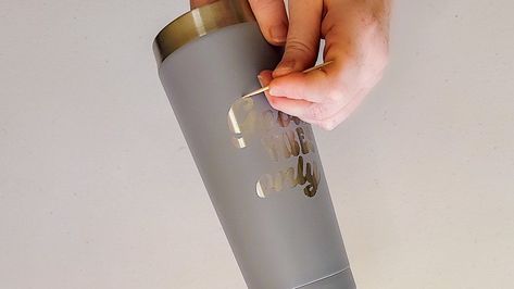 How To Engrave Stainless Steel Tumbler, Etching Stanley Cup, How To Engrave Stanley Tumbler, How To Etch A Stanley Cup, Etching Stainless Steel, Etched Tumblers, Etching Cream, Metal Signage, Engraved Tumblers