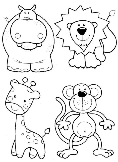 Wild Animal Coloring Pages - Best Coloring Pages For Kids Coloring Pictures Of Animals, Jungle Coloring Pages, Zoo Coloring Pages, Zoo Animal Coloring Pages, Giraffe Coloring Pages, Kindergarten Coloring Pages, Scooby Snacks, Animal Templates, Farm Animal Coloring Pages