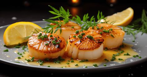 Secrets to perfectly seared scallops with Hell's Kitchen expert tips and Guide. Click to unlock the full flavor potential of this gourmet delicacy and impress your guests! Gordon Ramsay Dishes, Dried Scallops, Pan Seared Scallops, Hell’s Kitchen, Kitchen Guide, Seared Scallops, Animal Based, Scallop Recipes, Hell's Kitchen