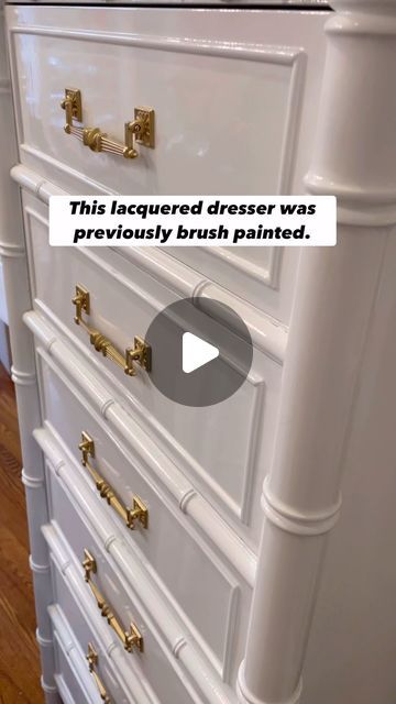 Marielle | Self Taught Glossy Furniture Flips & Home DIY Tips | on Instagram: "Can you lacquer over furniture that was previously brush painted? 👇 - It’s possible but not best practice. First you need to make sure what type of paint is already on the dresser. Is it oil based or latex? Latex paint will expand and contract which is why it isn’t ideal to have under lacquer which does not expand.  - If you have to lacquer over a previously painted surface, especially one that was brushed, make sure you sand dead flat before laying down either a @zinsser shellac based or vinyl primer. The same goes for any high gloss paint.  - Comment “sand” if you want a link to this concave sanding tool.  - #lacquer #lacqueredfurniture #lacqueredwalls #lacquerpainting #lacquerfurniture #highglosspaint #diy # Glossy Furniture, Lacquer Dresser, Type Of Paint, Lacquered Walls, High Gloss Furniture, Lacquer Furniture, Sanding Tools, Lacquer Paint, High Gloss Paint