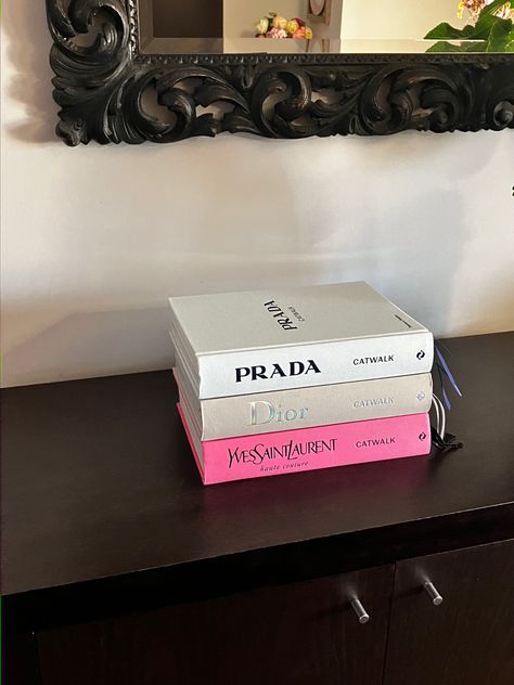 Catwalk Books, Prada Book, Filler Pics, Chanel Book, Fashion Catwalk, Foto Aesthetic, Fashion Book, Girly Room, Cat Walk