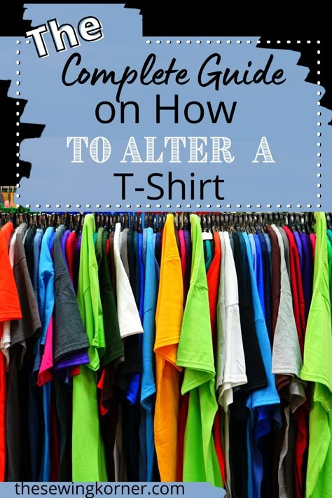 If necessary you can learn how to alter a T-shirt in a few easy steps. You could also take your old shirt and cut it into a new style, such as off-the-shoulder, cold shoulder, or asymmetrical hemline. How To Alter Tshirts Tutorials, How To Take In A T Shirt, How To Alter Tee Shirts, How To Make A Shirt Longer, Tee Shirt Alterations Diy, Enlarge Tshirt Diy, Update Tshirt Shirt Refashion, How To Redesign A Tee Shirt, How To Enlarge A Tee Shirt