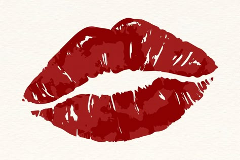 Lips Tattoo Design, Red Lips Tattoo, Kiss Illustration, Lips Sticker, Kiss Artwork, Sticker Face, Lip Pictures, Kiss Sticker, Lips Illustration