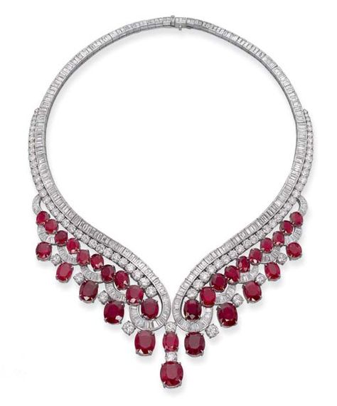 Harry Winston Jewelry, Ruby Diamond Necklace, Ruby And Diamond Necklace, Harry Winston, Ruby Necklace, Ruby Jewelry, Van Cleef, Gorgeous Jewelry, Diamond Pendant Necklace