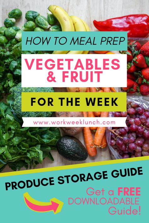 Here are the best tips and tricks for meal prepping your vegetables and fruit for the week. Perfect for vegan meal prep, vegetarian meal prep, clean eating meal prep and plant-based snacks. Includes a FREE downloadable Produce Storage Guide. #mealprepfortheweek #cleaneating #vegan #vegetarian #workweeklunch Meal Prep Vegetables, Pantry Planning, Meal Prep Vegetarian, Slow Cooker Meal Prep, Clean Eating Meal Prep, Veggie Meal Prep, Fitness Meal Prep, Deer Recipes, Prep Food