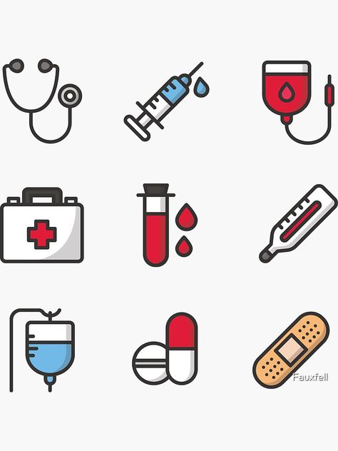 " Medics sticker pack" Sticker for Sale by Fauxfell | Redbubble Medical Icon, Pre Med, Sticker Pack, Stickers Packs, Healthcare Professionals, Trending Topics, Health Care, Medical, Range