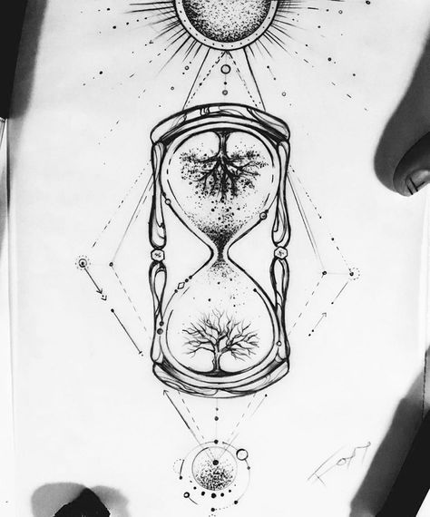 Roxy J on Instagram: “Time is the greatest warrior... @sallymustang_tattoos…” Geometric Hourglass Tattoo, Tattoo 2024, Pirate Tattoo, Hourglass Tattoo, Elements Tattoo, Clock Painting, Skeleton Tattoos, Amazing Tattoos, Geometric Tattoo Design