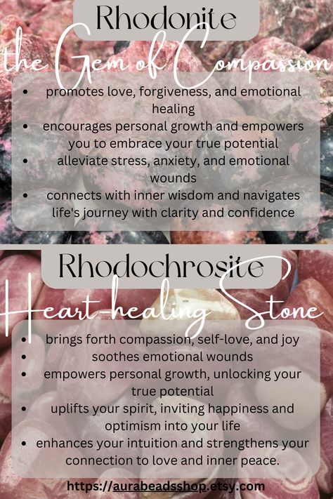 Rhodonite Vs Rhodochrosite, Rhodochrosite Crystal Meaning, Rhodonite Crystal Meaning, Crystals Rhodonite, Rhodonite Meaning, Rhodochrosite Crystal, Best Healing Crystals, Healing Rocks, Dream Farm