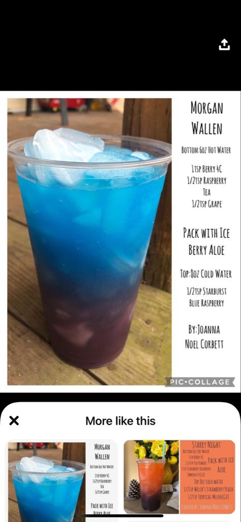 Blue Raspberry Loaded Tea, Vlogging Ideas, Boosted Tea, Herbalife Teas, Teas Recipes, Energy Tea Recipes, Tea Recipes Diy, Loaded Teas, Grape Recipes