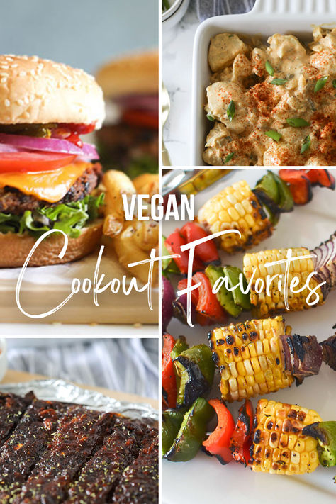 If you're vegan, navigating the world of cookouts and barbecues can sometimes feel like an obstacle course. But don't worry, I got you! This roundup of mouthwatering vegan recipes is here to prove that plant-based dishes can steal the show at any cookout or family barbecue. From vibrant veggie skewers to hearty bean burgers and tantalizing grilled fruit desserts, these recipes are not only delicious but also celebrate the abundance of flavors nature has to offer. 🔥 Vegan Cookout Recipes, Grilled Tofu Recipes, Grilled Fruit Dessert, Vegan Barbecue Recipes, Vegan Cookout, Cookout Dishes, Grilled Vegetable Skewers, Roasted Corn Salad, Grilled Corn Recipes