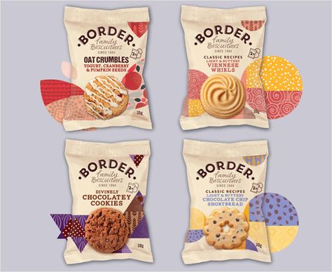 Cookie Packaging Design, Yoghurt Packaging, Border Biscuits, Biscuit Packaging, Biscuits Packaging, Baking Packaging, Chocolate Packaging Design, Candy Cane Cookies, Design Mockup Free