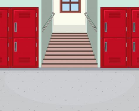 School Hallway Background, Gacha Wallpaper, Gacha School, Hallway Background, Webtoon Background, High School Drawing, Background School, Gacha Background, Wordless Picture Books