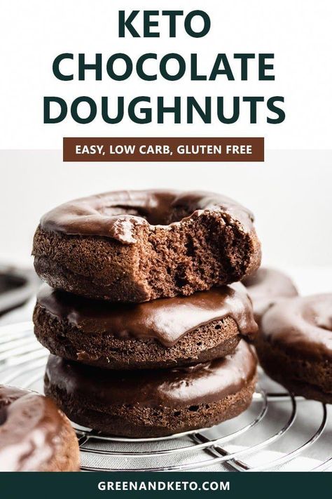 Doughnuts Easy, Sugar Free Breakfast, Chocolate Doughnuts, Keto Donuts, Donut Recipe, Donuts Recipe, Tasty Breakfast, Healthy Baked, Keto Friendly Desserts