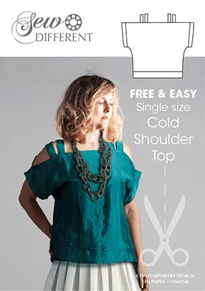 Open shoulder top - FREE PATTERN Easy Sewing Patterns Free, Women Sewing, Sewing Patterns Free Women, Sewing Top, Trendy Sewing Projects, Trendy Sewing Patterns, Sewing Blouses, Sewing Tops, Free Dress