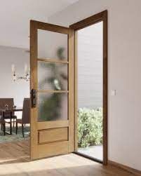 3 Lite French Doors,3 Lite French Doors - Collections - French / Patio Doors Single Patio Door, Transitional Doors, French Patio, Transitional Exterior, Exterior Doors With Glass, Window Designs, Mahogany Doors, Prehung Doors, French Doors Patio