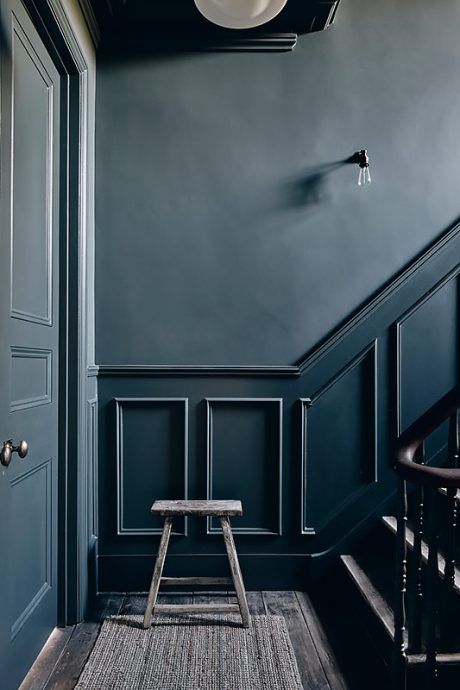 Colour Drenching, Color Drenching, Tongue And Groove Walls, Monochromatic Room, Farrow & Ball, Victoria House, London Houses, Open Plan Kitchen Dining, Minimalist Apartment