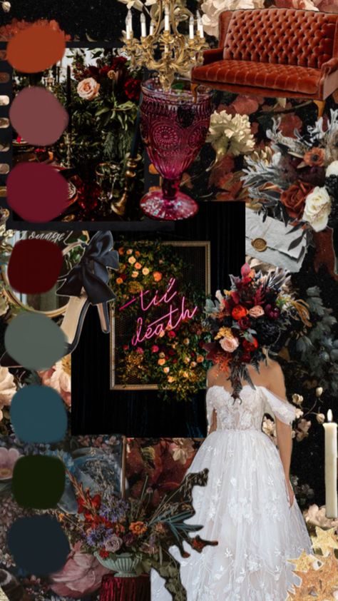 Jewel Tone Wedding Colors, Dark Romantic Wedding, Romantic Wedding Colors, Dark Wedding Theme, Wedding Color Pallet, Fall Wedding Color Palette, Wedding Color Scheme, Jewel Tone Wedding, Dark Wedding