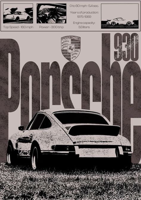 Graphic Car Poster, Porche Posters, Brutalism Poster, Porsche Print, Classic Car Poster, Porsche Poster, Vintage Racing Poster, Printable Wall Collage, Y2k Posters