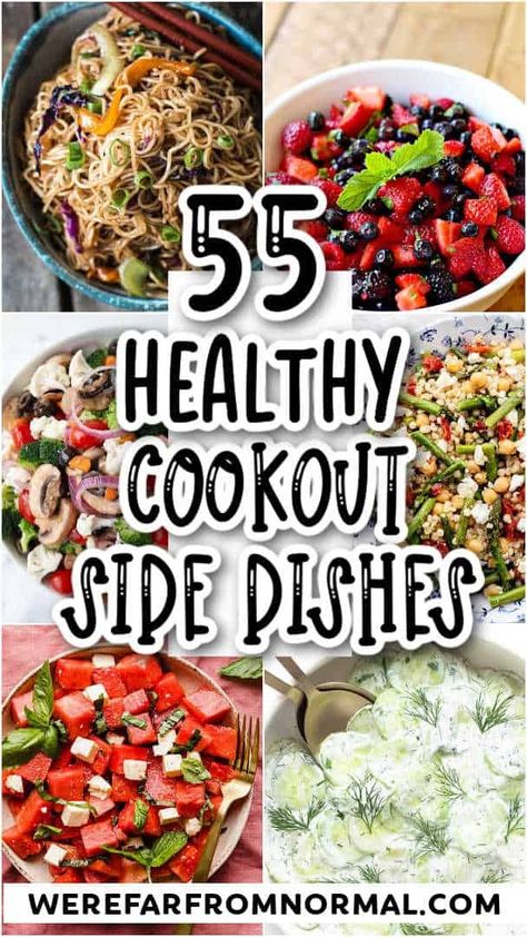 Burgers and hot dogs are an easy meal for any weeknight or cookout! While classic sides like macaroni salad are always healthy sides are also a great option! This list of 55 healthy sides for burgers and hot dogs has some great ideas for delicious sides for your next cookout! Healthy Sides For Burgers, Sides For Burgers, Healthy Hot Dog, Burgers And Hot Dogs, Cookout Sides, Cookout Side Dishes, Delicious Sides, Side Dish Recipes Easy, Veggie Salad