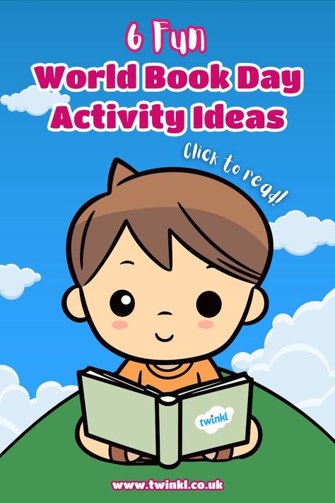 6 Fun World Book Day Activity Ideas, image of a boy reading a book Book Day Activities, World Book Day Activities, World Literacy Day, World Book Day Ideas, Fun Reading Activities, Ideas For Fun, Key Stage 2, Literacy Day, World Book Day