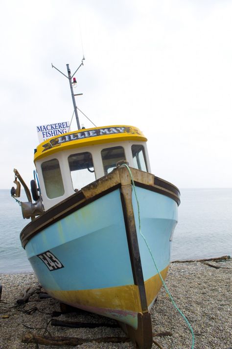 The little fishing village of Beer, Devon, on thegirloutdoors.co.uk Beer Devon, Fishing Lures Display, Fishing Australia, Fishing Waders, Fishing Floats, Old Boats, Painting Canvases, Boat Stuff, Boat Art