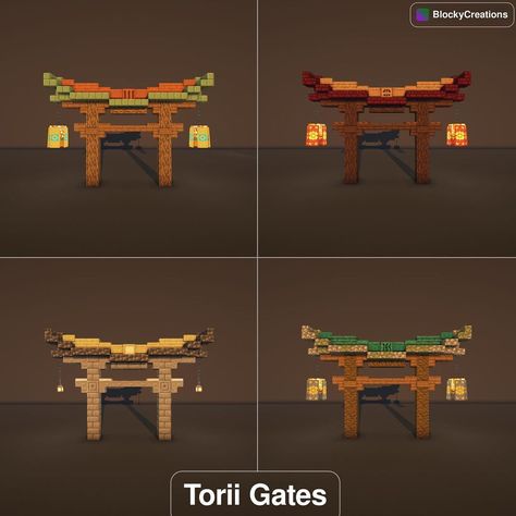 BlockyCreations | Minecraft on Instagram: “Which one is your favorite These are my torii gate designs - hope you like them 😊 — •Version: Java 1.17.1 •Shaders: BSL •Resource Pack:…” Minecraft Cave Entrance Design, Cobblemon Builds, Cave Entrance Minecraft, Minecraft Japanese Interior, Minecraft Entrance Ideas, Japanese Minecraft Builds, Minecraft Japanese House, Minecraft Japanese, Minecraft Decoration