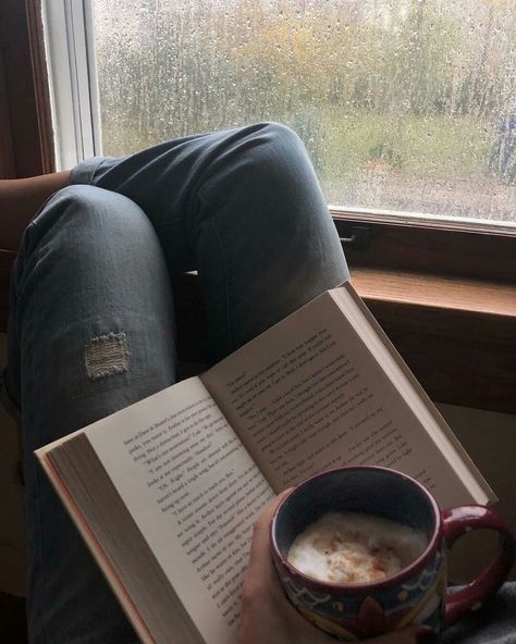 Cozy Rain, Reading A Book, Reading, Coffee, Books