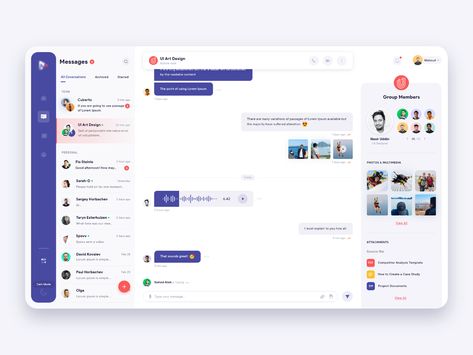 Chat/Messenger - Web App by Maksud Alam on Dribbble Ui Design Dashboard, Illustrator Design Tutorial, App Landing Page, Social Web, Ui Design Website, Dashboard Ui, Web Ui Design, Website Design Layout, App Design Inspiration