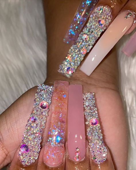 Nails by @jimmikalashun 💅🏽 on Instagram: “Birthday Freestyle🌸🌸💎🥰#nailsbyjlashun #nails #birmingham #birminghamal #birminghamalnails #birminghamnailtech #montgomerynailtech…” Pisces Birthday, Long Acrylic Nail Designs, Drip Nails, Claw Nails, Glamour Nails, Exotic Nails, Long Acrylic Nails Coffin, Long Square Acrylic Nails, Bling Acrylic Nails