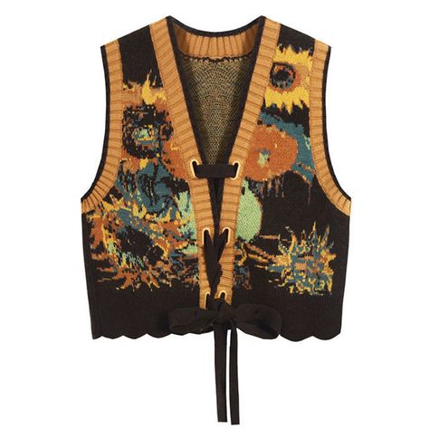 Knitted Waistcoat, Vests Women, Streetwear Korean, Boho Festival Fashion, Folk Style, Sweater Vests, Sweater Vest Women, Folk Fashion, Mode Inspo