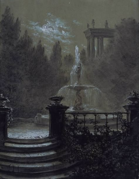 Carl Gustav Carus, Aqua Regia, Dark Romanticism, Dark Paintings, Moonlight Painting, Art Prints Online, Old Paintings, Ethereal Art, Jolie Photo