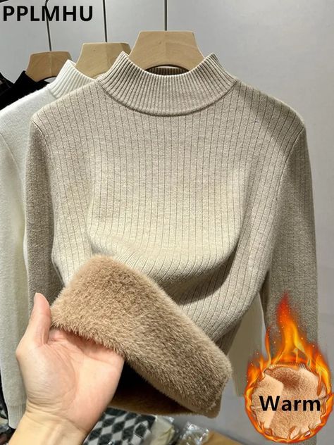 Pullover Women, Warm Sweater, Knitted Tops, Comfortable Tops, Warm Sweaters, Sweater Pullover, Tops Fall, Winter Sweaters, Women Pullover