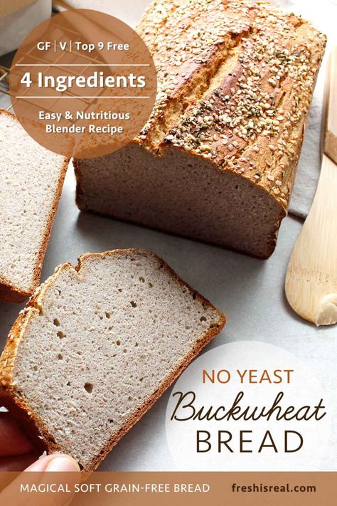 Buckwheat And Oat Flour Bread, Buckwheat Bread No Yeast, Buckwheat Gluten Free Bread, Sprouted Buckwheat Bread, Vegan Buckwheat Bread, Fermented Buckwheat Bread, Buckwheat Flour Bread Recipe, Buckwheat Bread Machine Recipe, Buckwheat Flour Bread