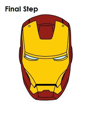 How to Draw Iron Man Final Step Draw Iron Man, Iron Man Drawing Easy, Ironman Tattoo, Iron Man Painting, Iron Man Face, Iron Man Mask, Male Face Drawing, Iron Man Drawing, Iron Man Tattoo