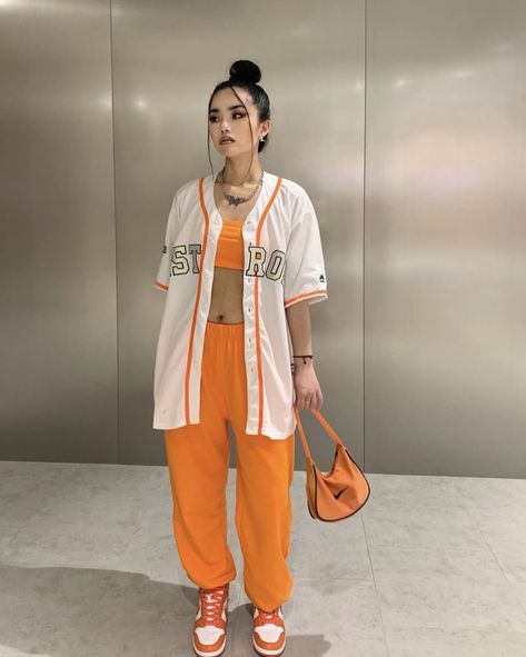 Summer Festival Outfit Ideas, Festival Outfit Ideas, Orange Streetwear, Summer Festival Outfit, Outfit 2022, Orange Outfit, Prom Ideas, Tomboy Style Outfits, Causual Outfits