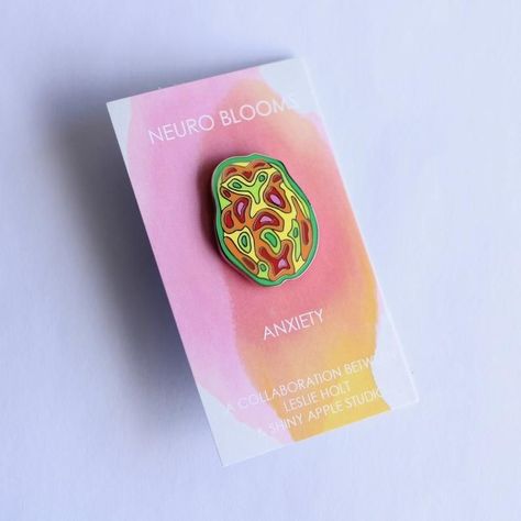 A beautiful enamel pin featuring a brain with flowers. Perfect for anyone who loves neuroscience, psychology, or just pretty things. #enamelpin #brain #flowers #neuroscience . #Brain_Pin #Brain_Art #Enamel_Pin_Collection #Unique_Maps Brain With Flowers, Brain Pin, Brain Art, Enamel Pin Collection, Unique Maps, Jacket Pins, Pin Enamel, Bag Pins, Pretty Pins