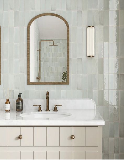 Glazed Tile Bathroom, Metro Tiles Bathroom, Quorn Stone, Bathroom 2023, Hallway Tiles Floor, Kitchen Splashback Tiles, Green Tile Bathroom, Shower Tiles, Tiled Hallway