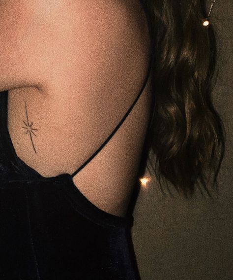 Rib Star Tattoo, Star Rib Tattoo, North Star Tattoo, North Star Tattoos, Ribcage Tattoo, Star Tattoo, Collar Bone Tattoo, Rib Tattoo, Star Tattoos