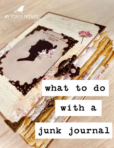 What To Do With A Junk Journal Modern Junk Journal, Junk Journal Pages Ideas, Wedding Junk Journal, Journal Things, Journal Business, Handmade Journals Diy, Craft Fairs Booth, Cereal Boxes, Pretty Journals