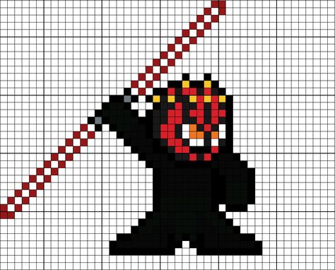 Darth Maul Perler Bead Pattern Pixel Building, Spiderman Pixel Art, Minecraft Quilt, Star Wars Blanket, Video Game Crafts, Melty Bead Patterns, Pixel Art Templates, Friendship Bracelets Designs, Hama Beads Patterns